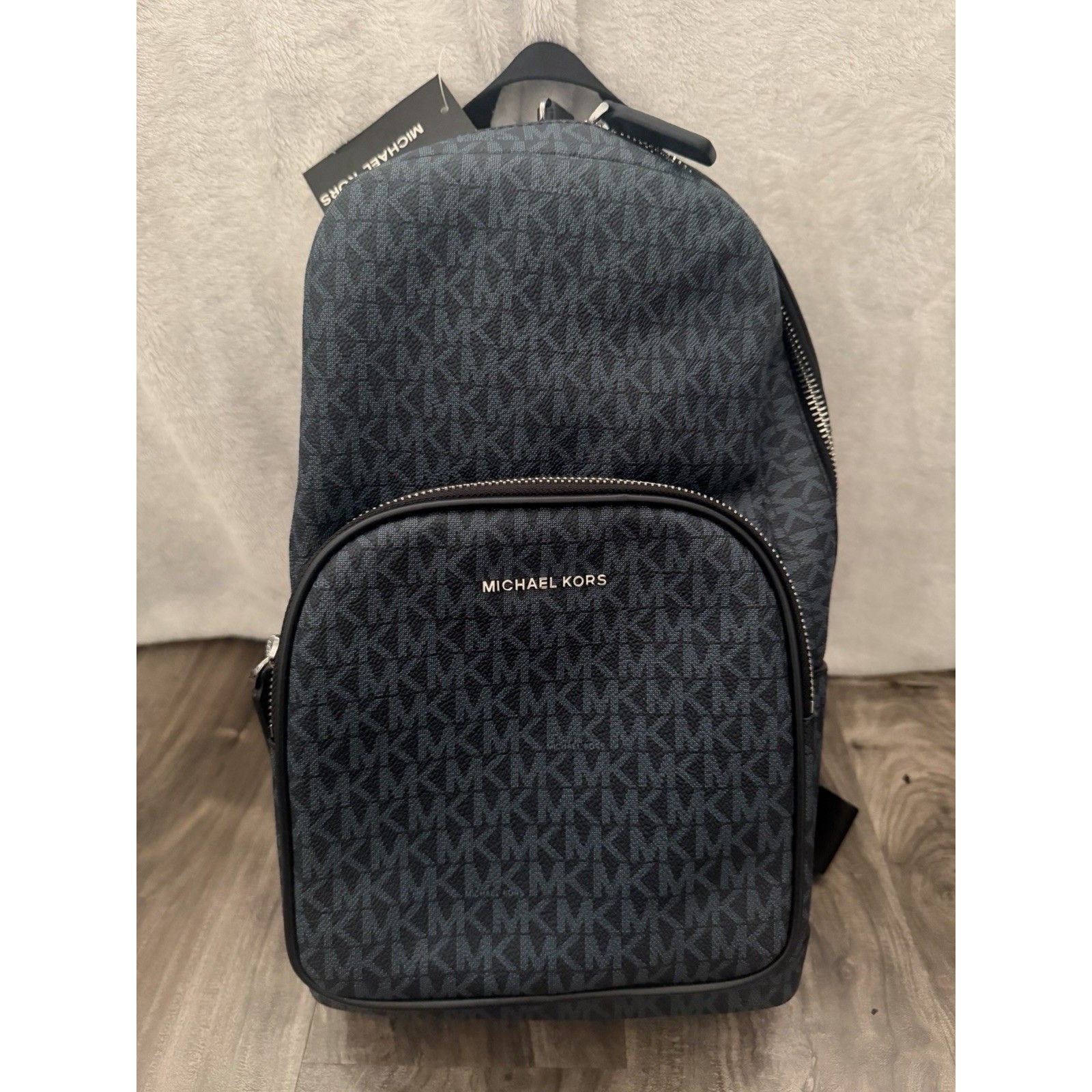 Michael Kors Men's Cooper Admiral Blue/Black Logo Commuter Slingpack Backpack